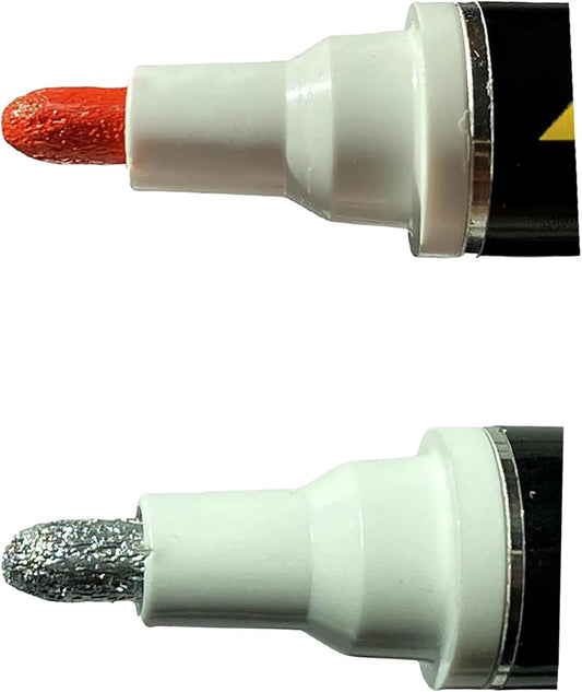 MPD-15 Enamel Paint Markers | 2 Pack - Red & Silver