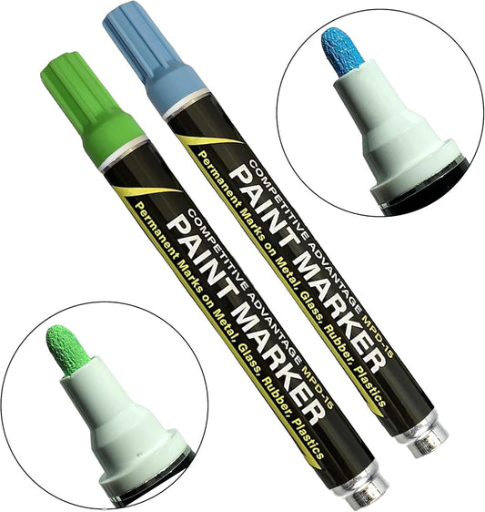MPD-15 Enamel Paint Markers | 2 Pack - Lt Green & Lt Blue