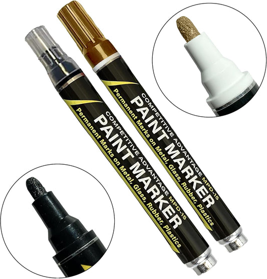 MPD-15 Enamel Paint Markers | 2 Pack - Matte Black & Gold