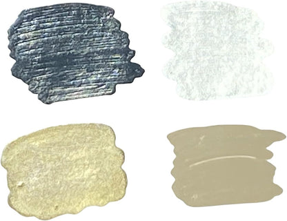 MPD-15 Enamel Paint Markers | 4 Pack - Mineral Tones (Black, Silver, Gold, Tan)