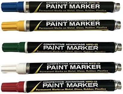 MPD-15 Enamel Paint Markers | 5 Pack - Beekeepers Combo (Red, White, Blue, Green, Yellow)
